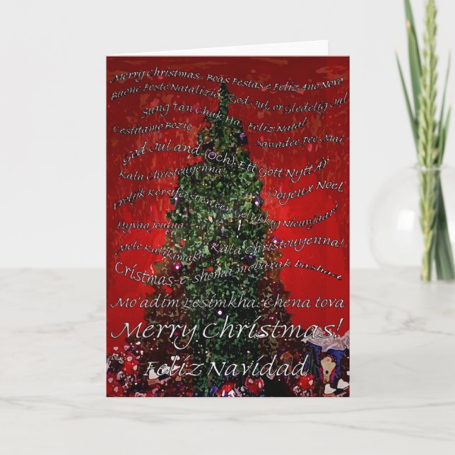 God jul rundar världen helgkort (Framsida)