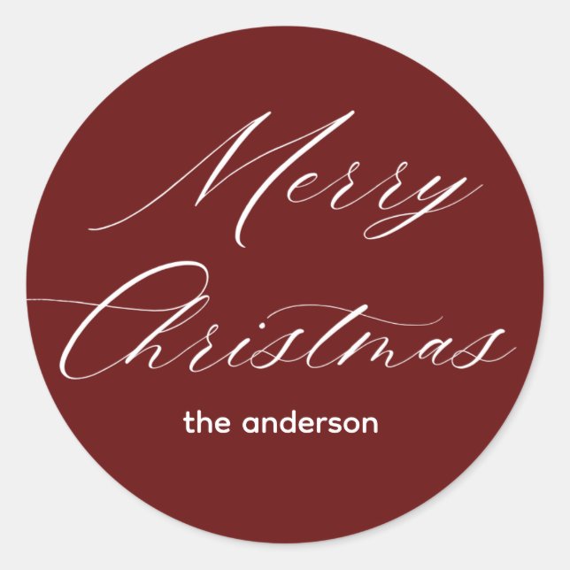 god jul runt klistermärke (Framsida)