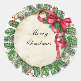 God jul runt klistermärke