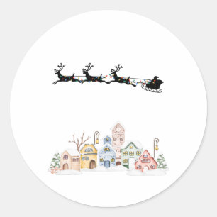 God jul runt klistermärke
