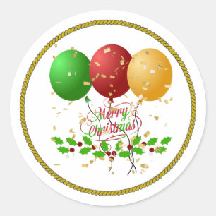 God Jul Runt Klistermärke