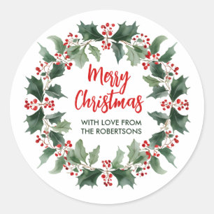 God Jul Runt Klistermärke