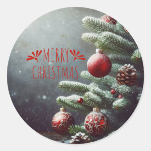 God jul runt klistermärke