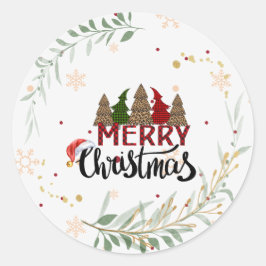 God jul runt klistermärke