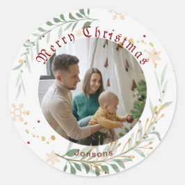 God jul runt klistermärke