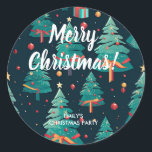 God jul runt klistermärke<br><div class="desc">God jul Classic Round Sticker</div>