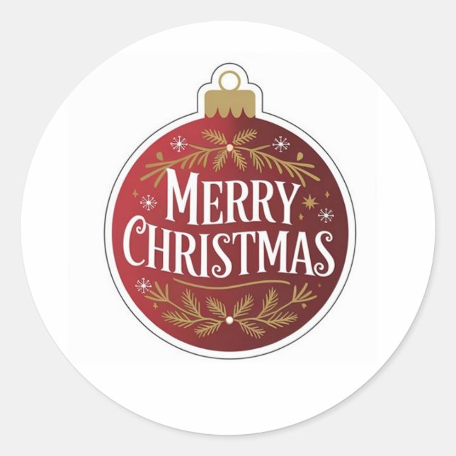 God jul runt klistermärke (Framsida)