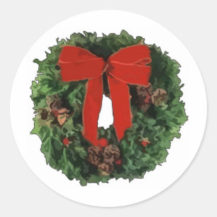 God jul runt klistermärke