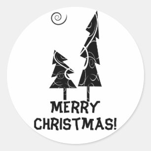 God jul! runt klistermärke