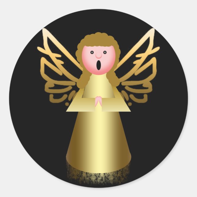 God jul runt klistermärke (Framsida)