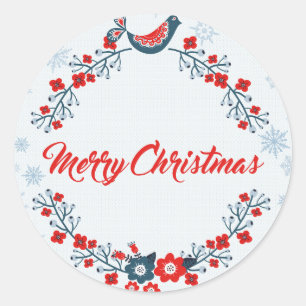 God jul runt klistermärke