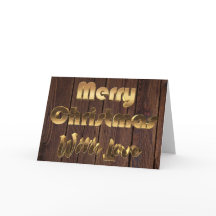 God jul Rustic Brown Wooden Fence Guld