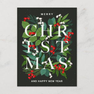 God jul Rustic Corporate Hälsning Helg Vykort