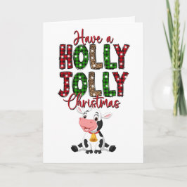 God jul Rustic Cow Kort