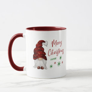 God jul Rustic Female Gnome Roligt Helgdag Mugg