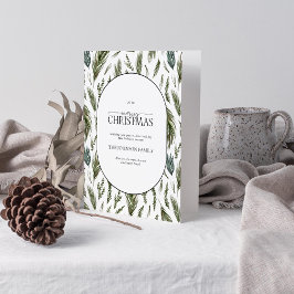 God jul Rustic Forest Botanicals Foto Helgkort