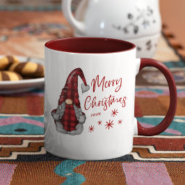 God jul Rustic Gnome i Red Buffalo Play Mugg