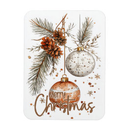 God jul Rustic Hälsning Magnet