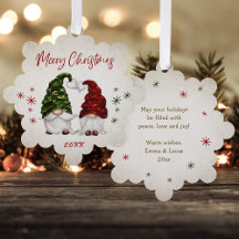 God jul Rustic Land Watercolor Gnomes
