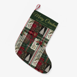 God jul Rustic Play Mönster Liten Julstrumpa