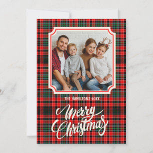 God jul Rustic Pput-familjfoto Julkort