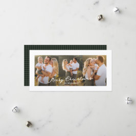 God Jul rustic skrift tre foto Julkort