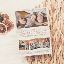 God jul Rustic Wood Modern 4 Photo Helgdag