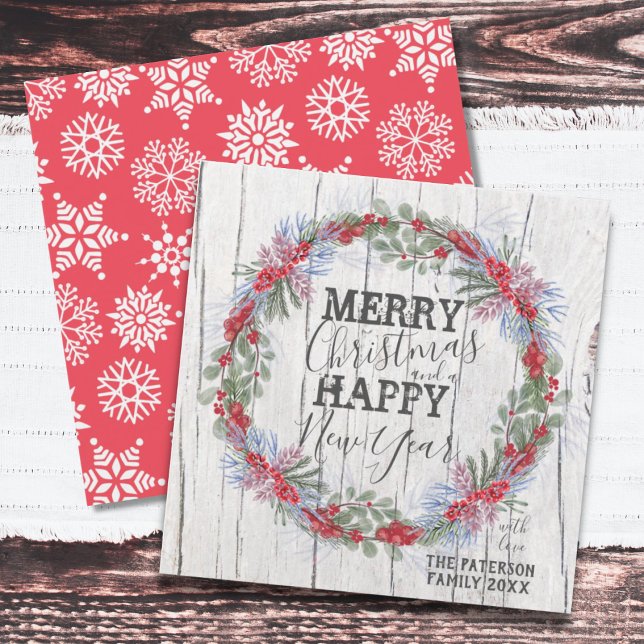 God jul Rustik Helgdag för utandning av jordbruksh Julkort (Skapare uppladdad)