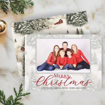 God Jul Rustik Skogs Familjefoto