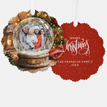 God Jul Rustik Snöglob Fotografi