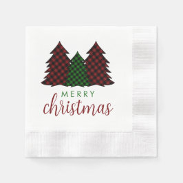 God Jul Rutat Mönster Julgran Pappersservett