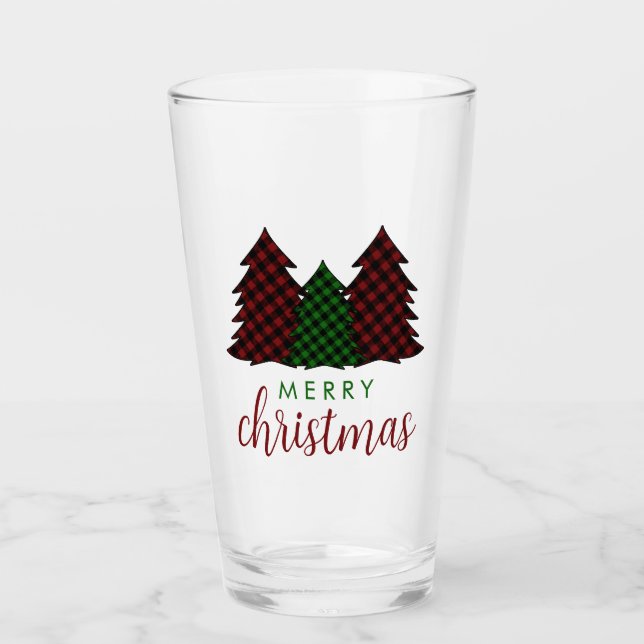 God Jul Rutmönster Julgran Glaskopp (Framsida)