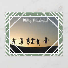 God jul Sage Grönt Photo Family Namn Helg Vykort