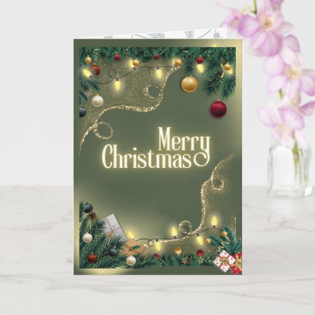 God Jul Sage Kort (Orkide)