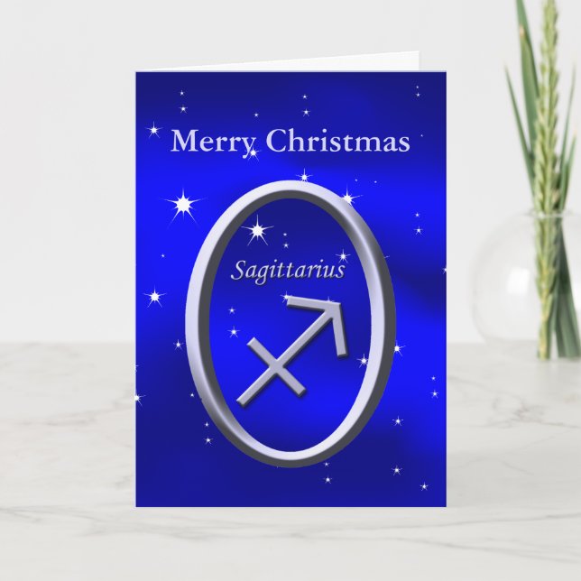 God jul Sagittarius Greeting Card Helgkort (Framsida)