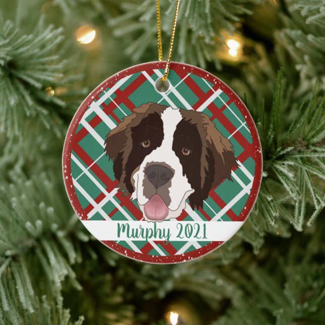 God Jul Saint Bernard Julgransprydnad Keramik (Träd)