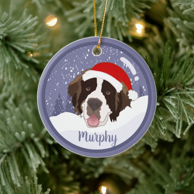 God Jul Saint Bernard Julgransprydnad Keramik (Träd)