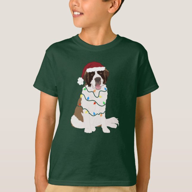 God Jul Saint Bernard T Shirt (Framsida)