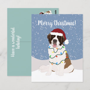 God Jul Saint Bernard Vykort