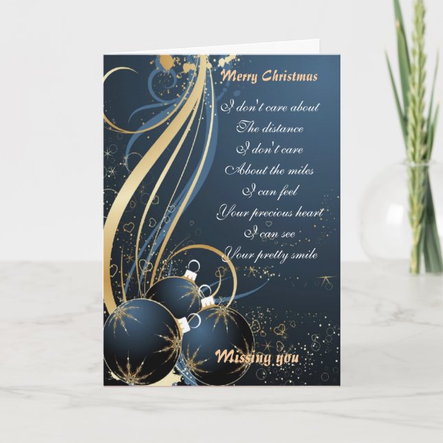 God jul,Saknar dig Helgkort (Framsida)