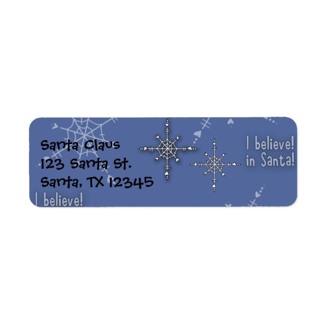 God jul-samling Tro Santa Returadress Etikett (Framsidan)