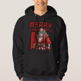 God jul Samurai Santa åt honom Hoodie