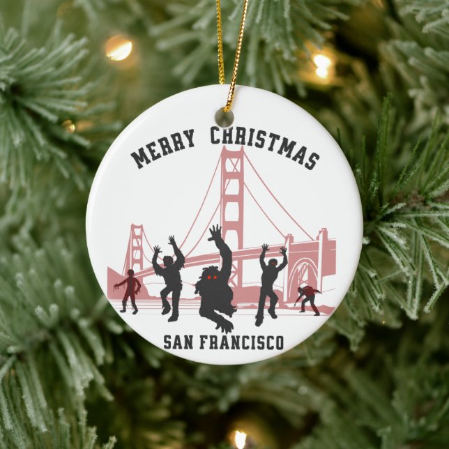 God jul San Francisco Souvenir jul Julgransprydnad Keramik (Träd)