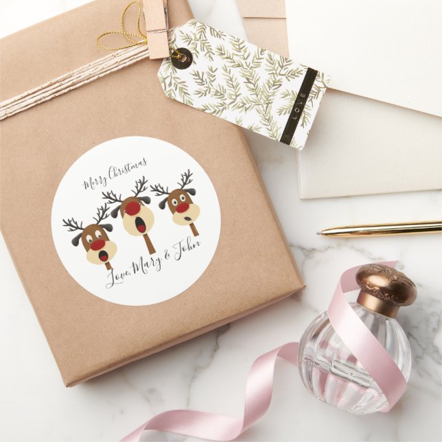 god jul sångrenar runt klistermärke (Gåvor)