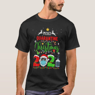 God jul Santa 2021 Mask Pajamas-familjen T Shirt