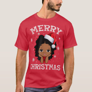 God jul Santa African American Costume Xma T Shirt