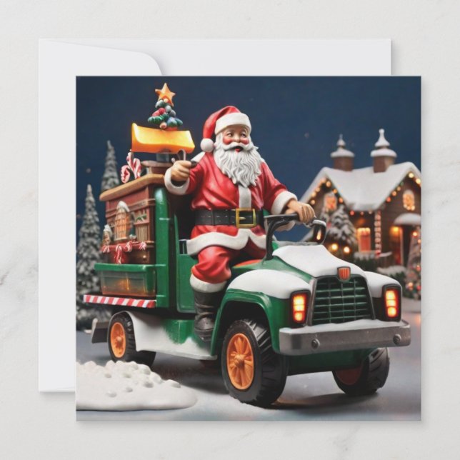 God jul Santa Anteckningskort (Framsida)