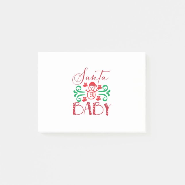 God jul Santa Baby Post-it Block (Framsida)