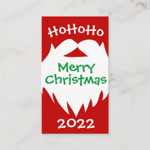 God jul Santa Beard 2022-Affärskortet Visitkort