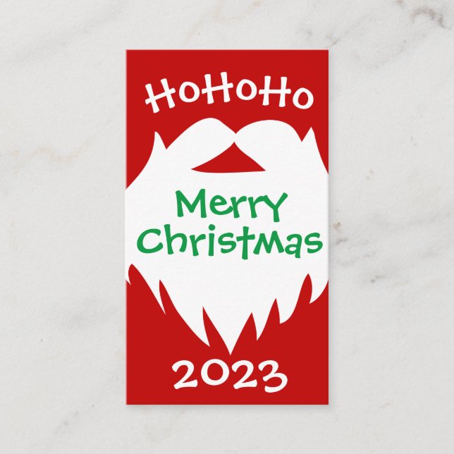 God jul Santa Beard 2023 Affärskort Visitkort (Framsida)